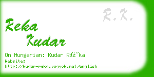 reka kudar business card